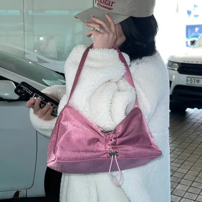 Aesthetic Drawstring Shoulder Bags - Image 3