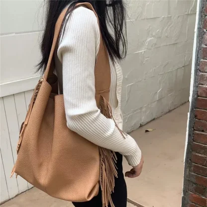 Side Tassels Shoulder Bag - Image 3