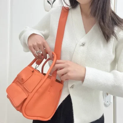Multi-pocket Bucket Shoulder Bag