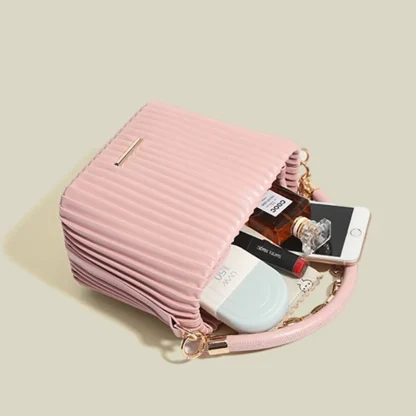 Minimalist Pleated Shoulder Bag - Image 5