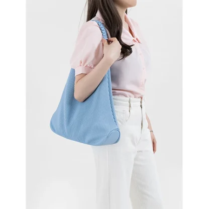 Striped Embossed Shoulder Bag - Image 2