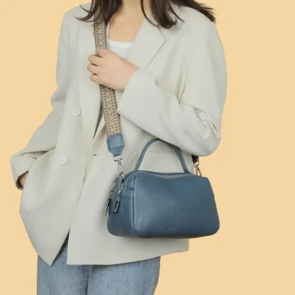 Double Zippered Shoulder Bags - Image 4