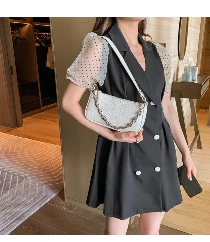 Alligator Pattern Shoulder Bag - Image 3