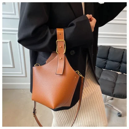 Minimalist Bucket Shoulder Bag - Image 2