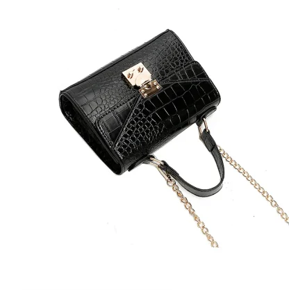 Chain Crossbody Black Shoulder Bag - Image 5