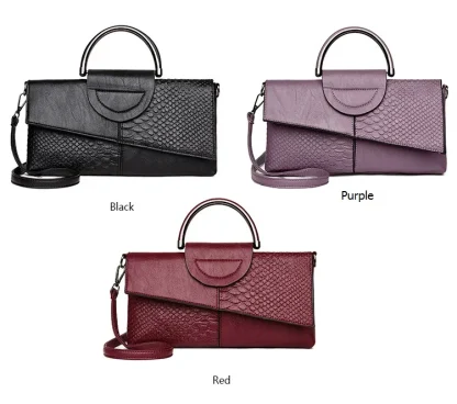 Slanted Flap Crossbody Shoulder Bag - Image 5