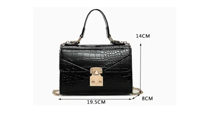 Chain Crossbody Black Shoulder Bag - Image 7