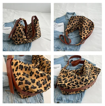 Leopard Print Shoulder Bag - Image 6