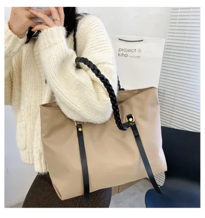 Braid Strap Tote Shoulder Bags - Image 2
