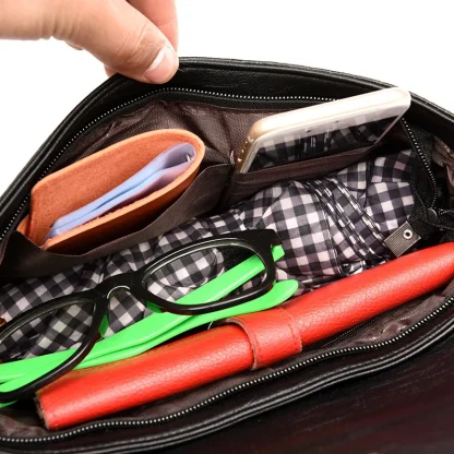 Slanted Flap Crossbody Shoulder Bag - Image 3