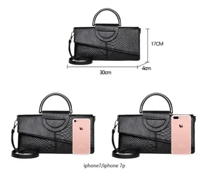 Slanted Flap Crossbody Shoulder Bag - Image 6
