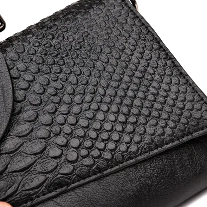 Slanted Flap Crossbody Shoulder Bag - Image 4