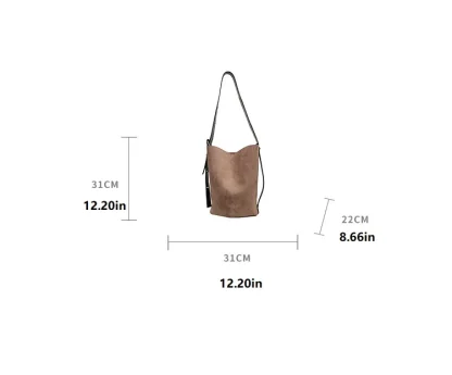 Wide Strap Bucket Shoulder Bag - Image 7
