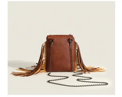 Mini Flap Tassel Shoulder Bags - Image 4