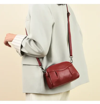 Double Zipper Compact Shoulder Bags