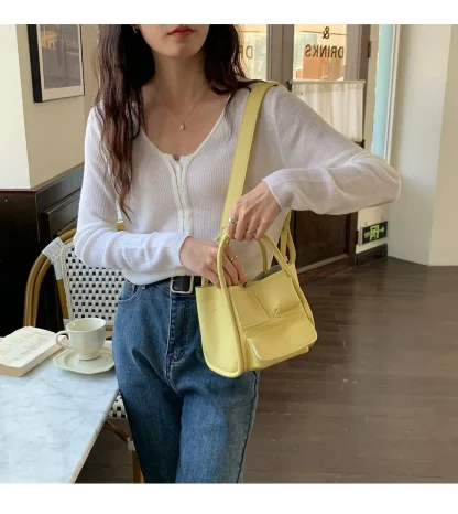 Multi-pocket Bucket Shoulder Bag - Image 5