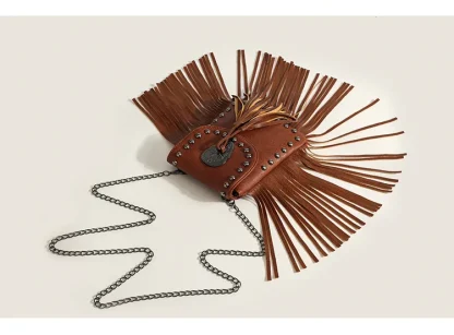 Mini Flap Tassel Shoulder Bags - Image 3