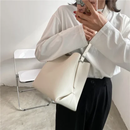 Multi Compartment Solid Shoulder Bags - Image 3