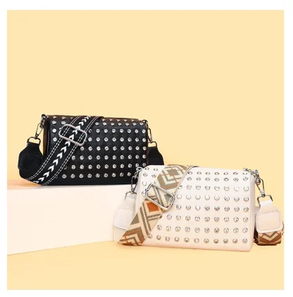Rivet Decorated Small Shoulder Bags