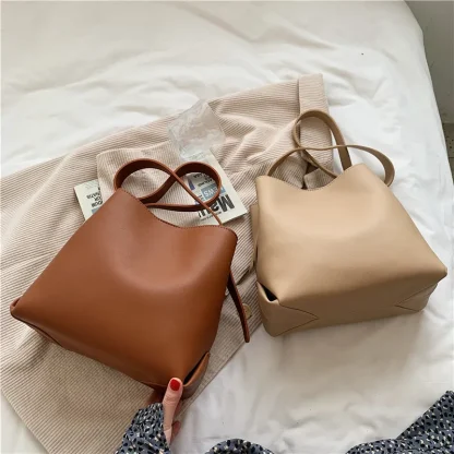 Multi Compartment Solid Shoulder Bags - Image 6
