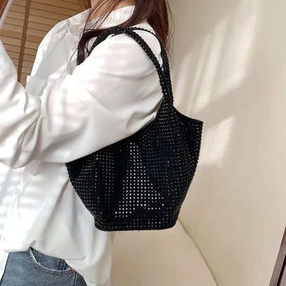 Luxury Diamond-like Shoulder Bag - Image 2