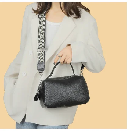Double Zippered Shoulder Bags - Image 3
