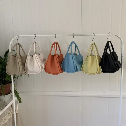 Multi-pocket Bucket Shoulder Bag - Image 6