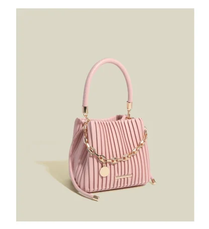 Minimalist Pleated Shoulder Bag