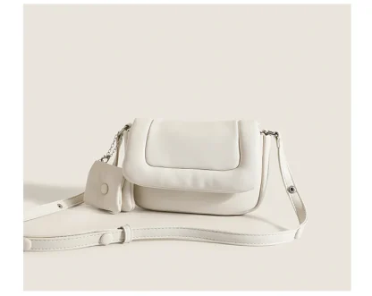 Solid Flap Small Shoulder Bag - Image 4