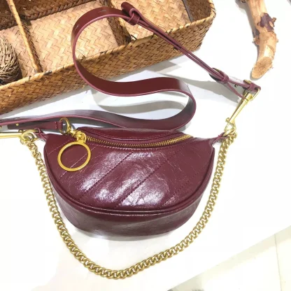 Half Moon Chain Shoulder Bag - Image 6