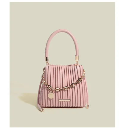 Minimalist Pleated Shoulder Bag - Image 2