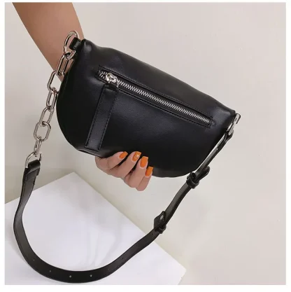 Black Fanny Pack Shoulder Bag - Image 4