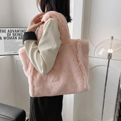 Fluffy Tote Shoulder Bags - Image 2