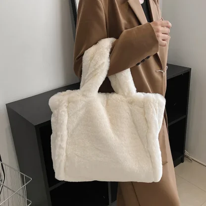 Fluffy Tote Shoulder Bags