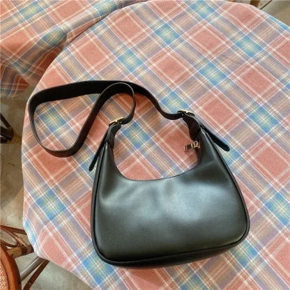 Solid Curve Shoulder Bag - Image 6