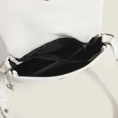 Solid Flap Small Shoulder Bag - Image 3