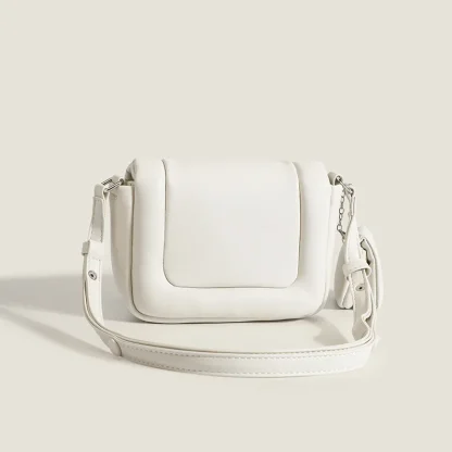 Solid Flap Small Shoulder Bag