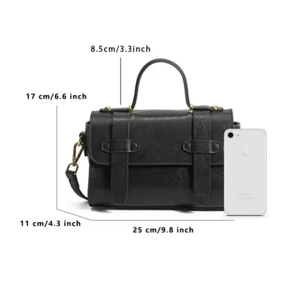 Vintage-style Messenger Shoulder Bag - Image 7