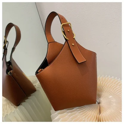 Minimalist Bucket Shoulder Bag - Image 4