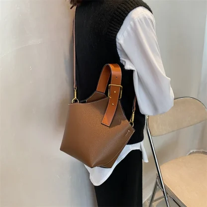 Minimalist Bucket Shoulder Bag - Image 3