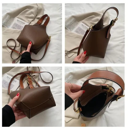 Minimalist Bucket Shoulder Bag - Image 5