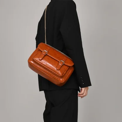 Chain Sling Satchel Shoulder Bag - Image 2
