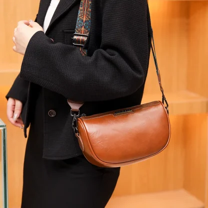 Half Moon Wide Strap Shoulder Bags - Image 4