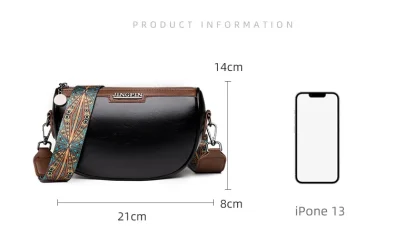 Half Moon Wide Strap Shoulder Bags - Image 7