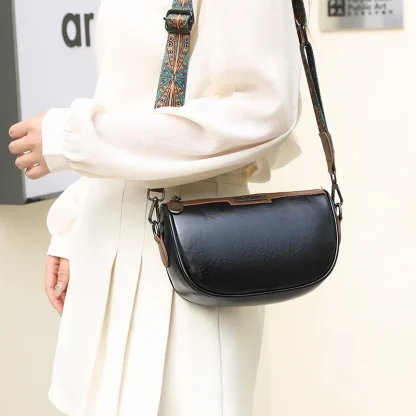 Half Moon Wide Strap Shoulder Bags - Image 5
