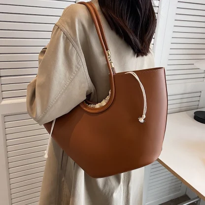 Chic Drawstring Tote Shoulder Bags - Image 2