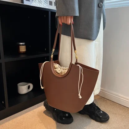 Chic Drawstring Tote Shoulder Bags - Image 3