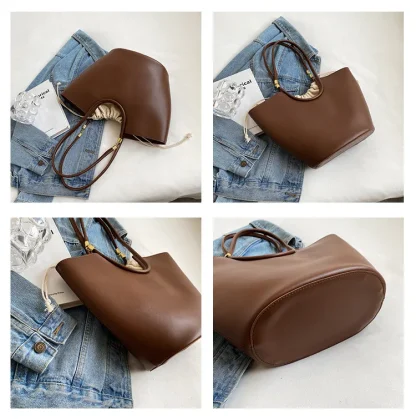 Chic Drawstring Tote Shoulder Bags - Image 6