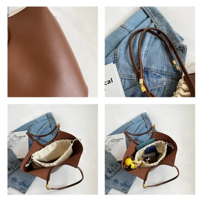 Chic Drawstring Tote Shoulder Bags - Image 7