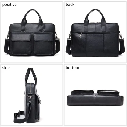 Double Zipper Briefcase Shoulder Bags - Image 2